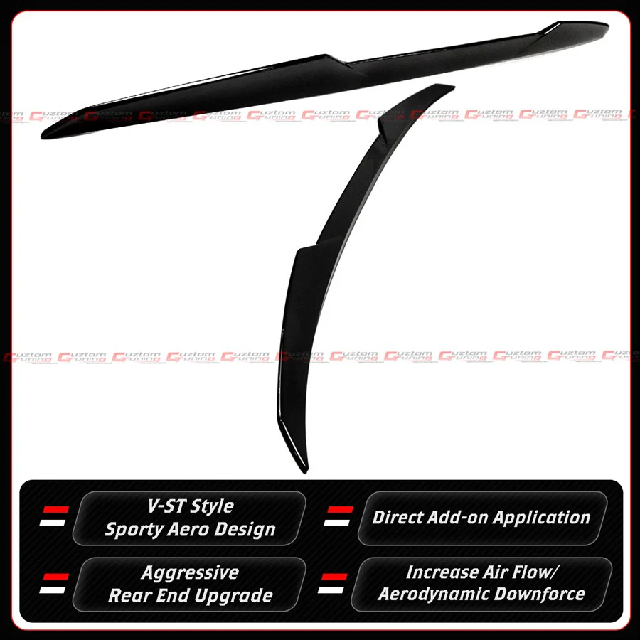 For 2025-2026 BMW X3 G45 Gloss Black High Kick Rear Mid Wing Lid Spoiler - Image 3