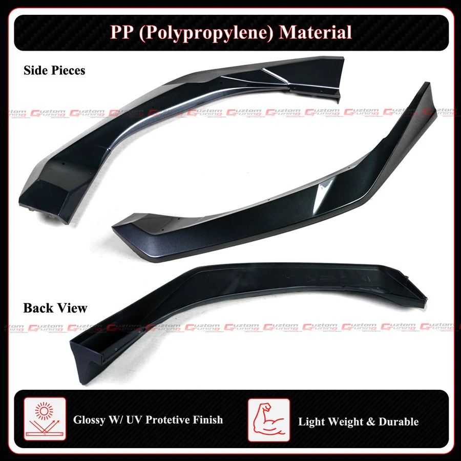 For 2025-2026 Honda Civic Yofer Meteorite Gray Metallic Front Bumper Lip Splitter - Image 6