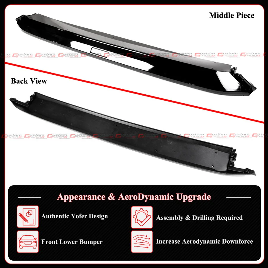 For 2025-2026 Honda Civic Yofer Meteorite Gray Metallic Front Bumper Lip Splitter - Image 7