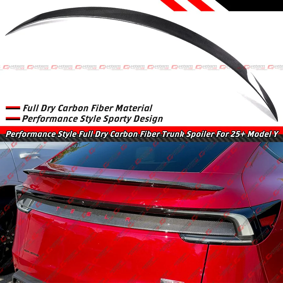 For 2025-2026 Tesla Model Y Juniper Performance Full Carbon Fiber Trunk Spoiler Wing - Image 2