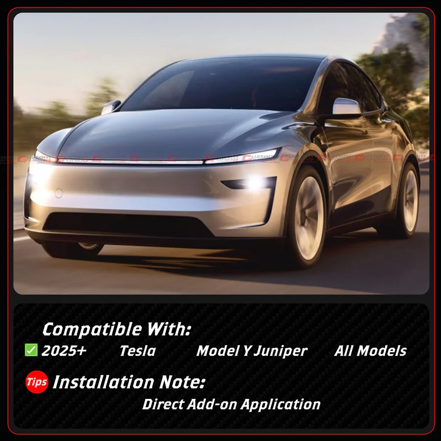 For 2025-2026 Tesla Model Y Juniper V Style Aero Gloss Black Rear Trunk Spoiler - Image 3