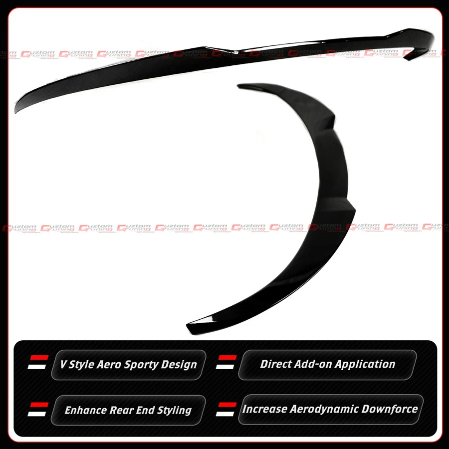 For 2025-2026 Tesla Model Y Juniper V Style Aero Gloss Black Rear Trunk Spoiler - Image 5