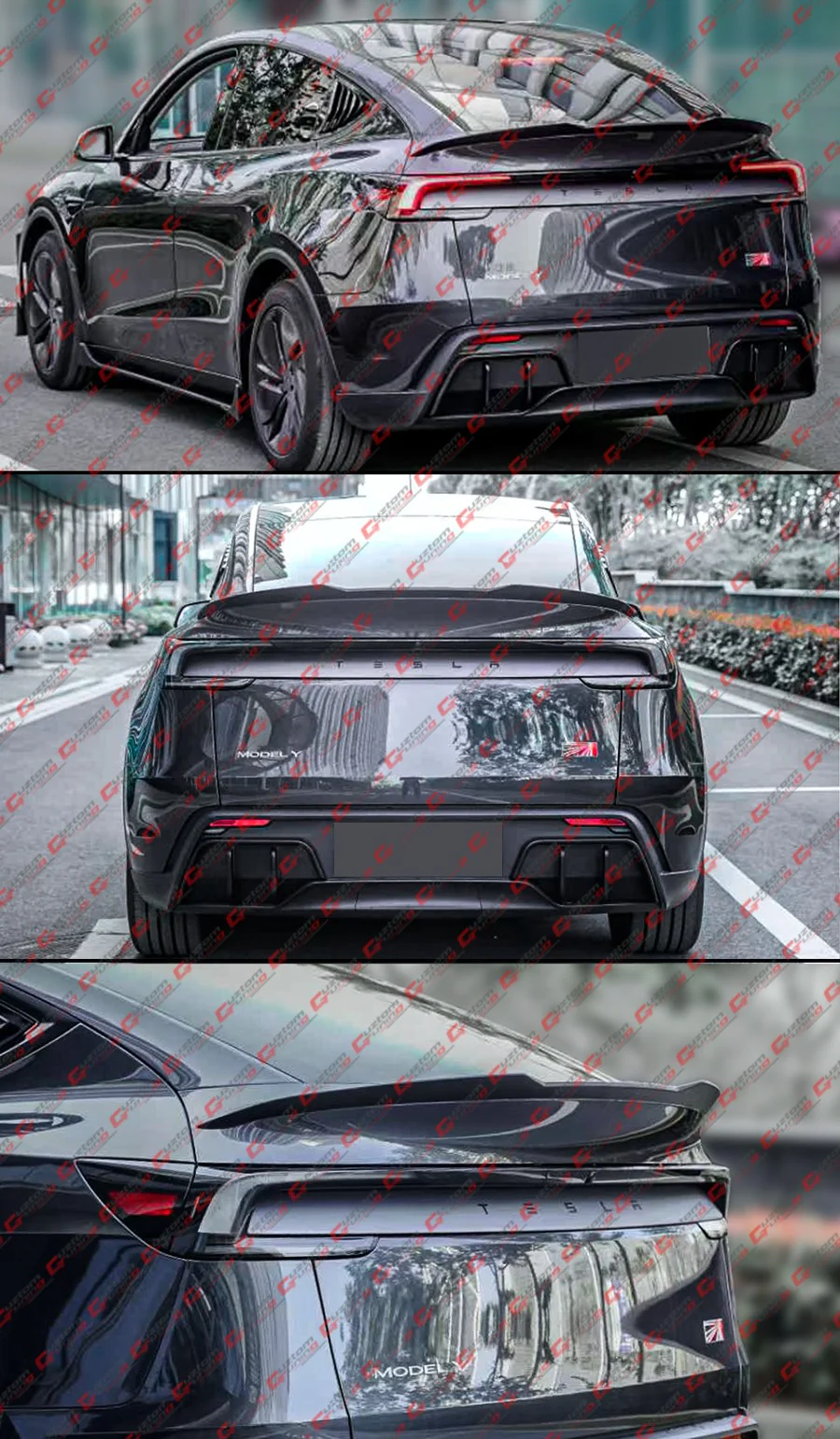 For 2025-2026 Tesla Model Y Juniper V Style Aero Gloss Black Rear Trunk Spoiler - Image 8