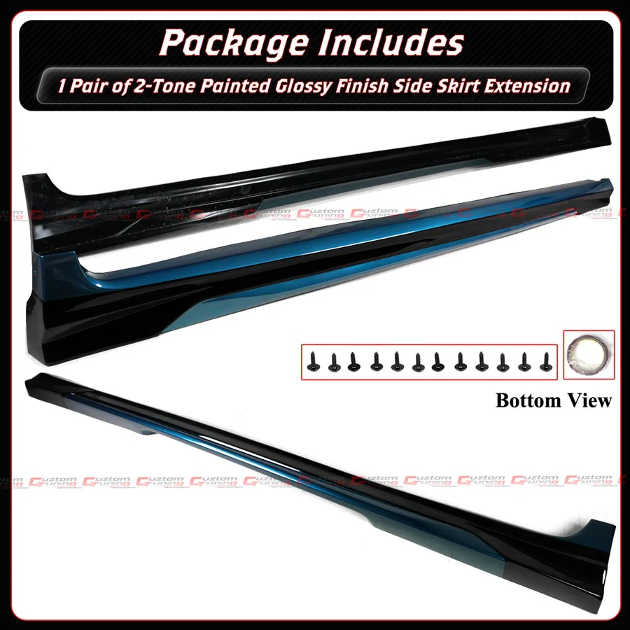 For 2025-2026 Toyota Camry 9th Gen CTM Ocean Gem Black 2-Toned Side Skirt Extension - Image 3