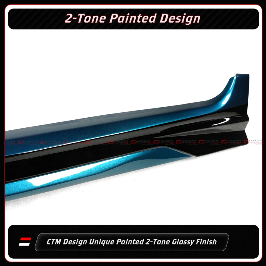For 2025-2026 Toyota Camry 9th Gen CTM Ocean Gem Black 2-Toned Side Skirt Extension - Image 6