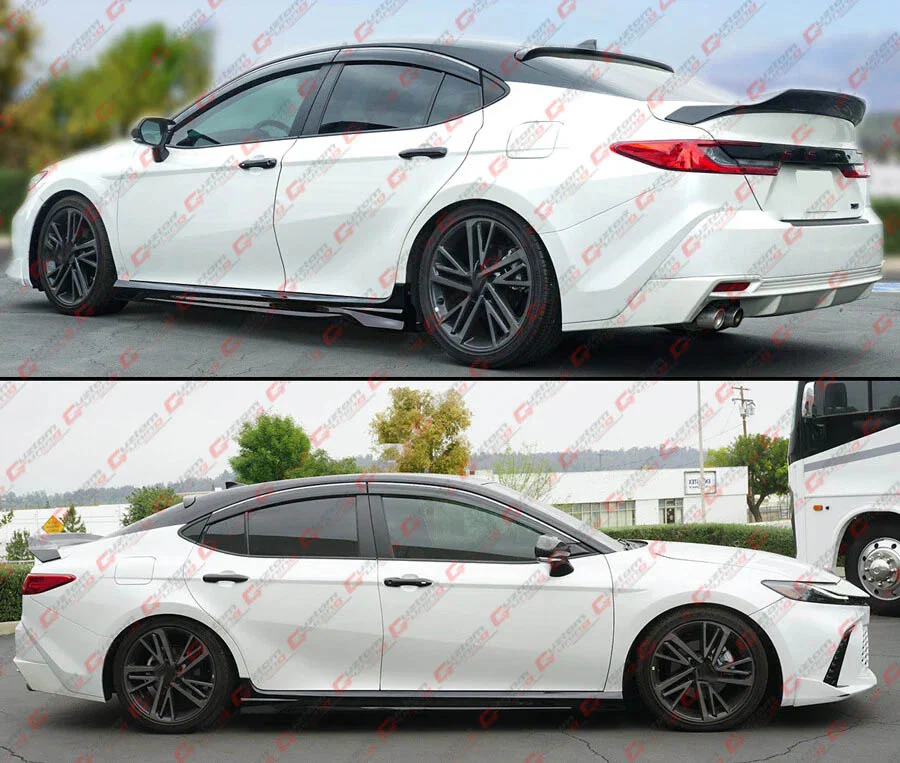 For 2025 2026+ Toyota Camry LE SE XSE XLE CTM Design Gloss Black Side Skirt Extension - Image 9