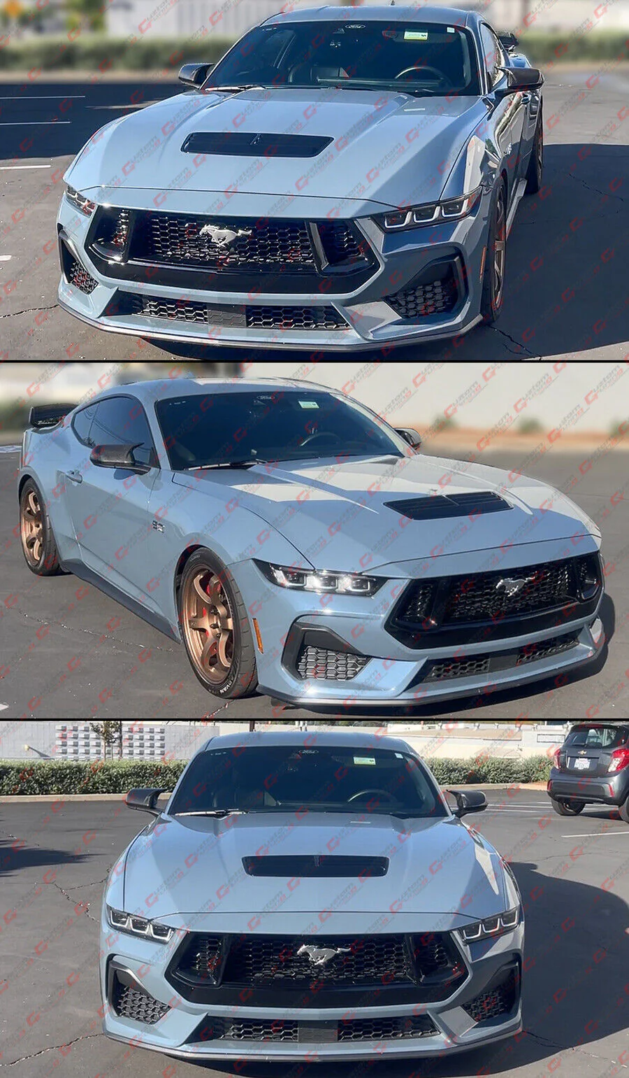 FOR 24-25 FORD MUSTANG DRY CARBON FIBER M STYLE SIDE MIRROR COVER CAP W/O LIGHT - Image 3
