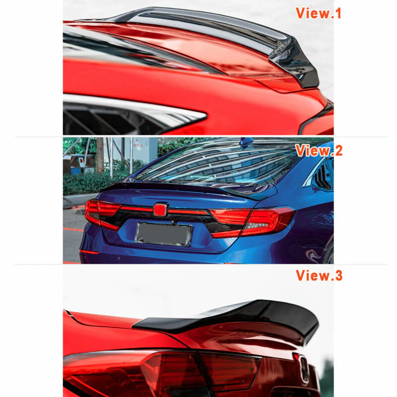 Glossy Black Rear Trunk Spoiler Wing for Honda Accord Sedan 2018-2022 - Image 3