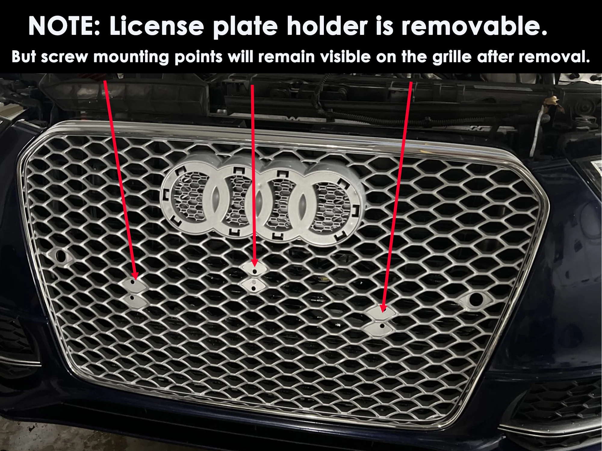 For Audi B8.5 A5 S5 2013-2016 RS5 Style Front Grille Chrome (Frame + Honeycomb) - Image 3