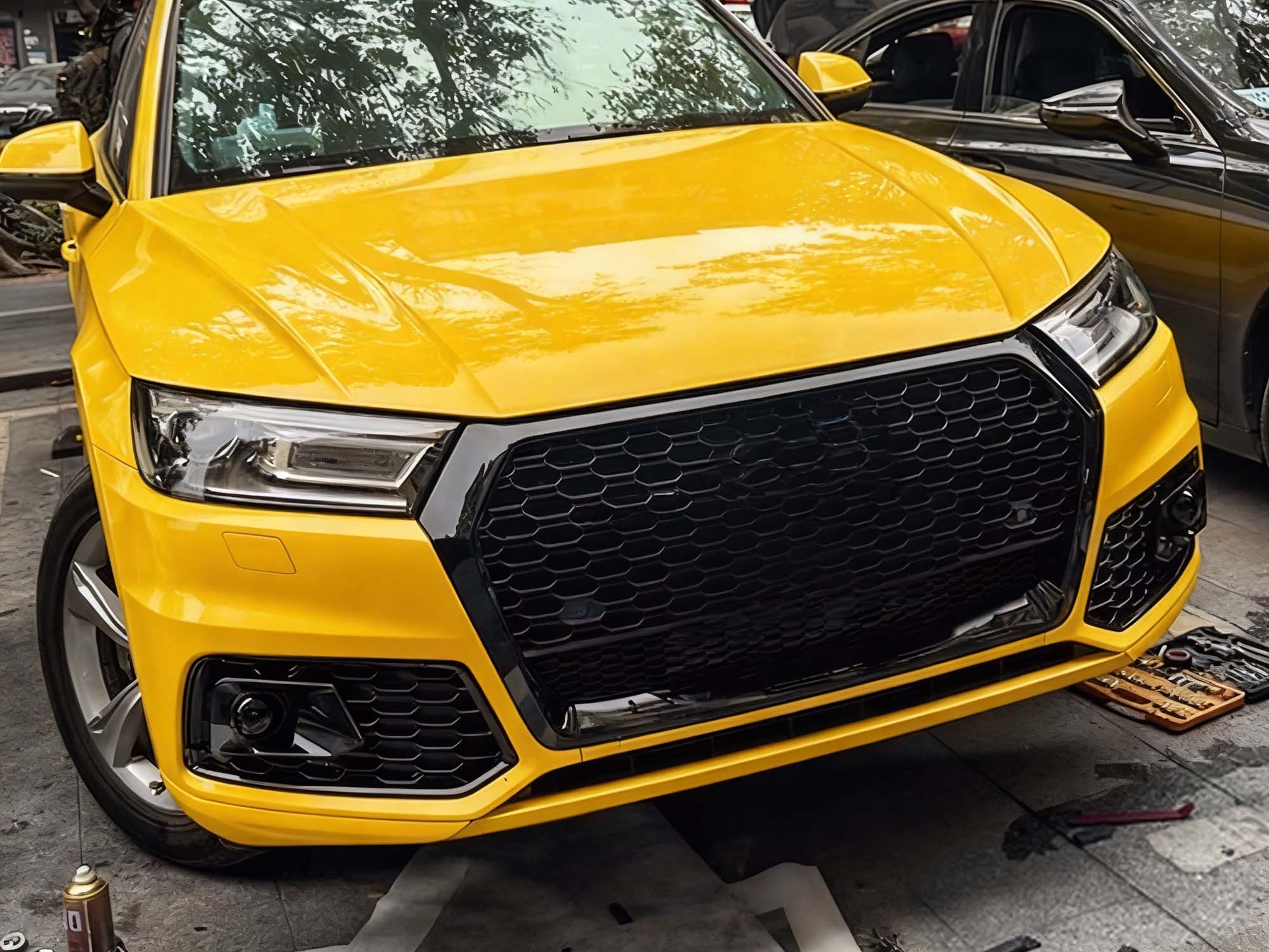 Gloss Black Front Fog Light Cover Grille Bezels For AUDI Q5 NON-Sline 2018 2019 2020 - Image 3