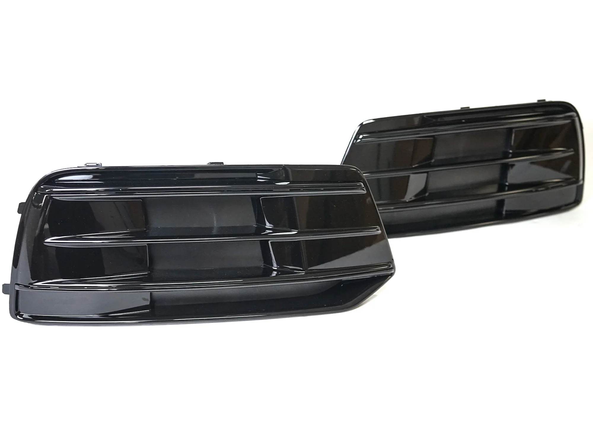 Fit For 2018 2019 2020 Audi Q5 Front Bumper Fog Light Grille Covers Gloss Black LH+RH - Image 5