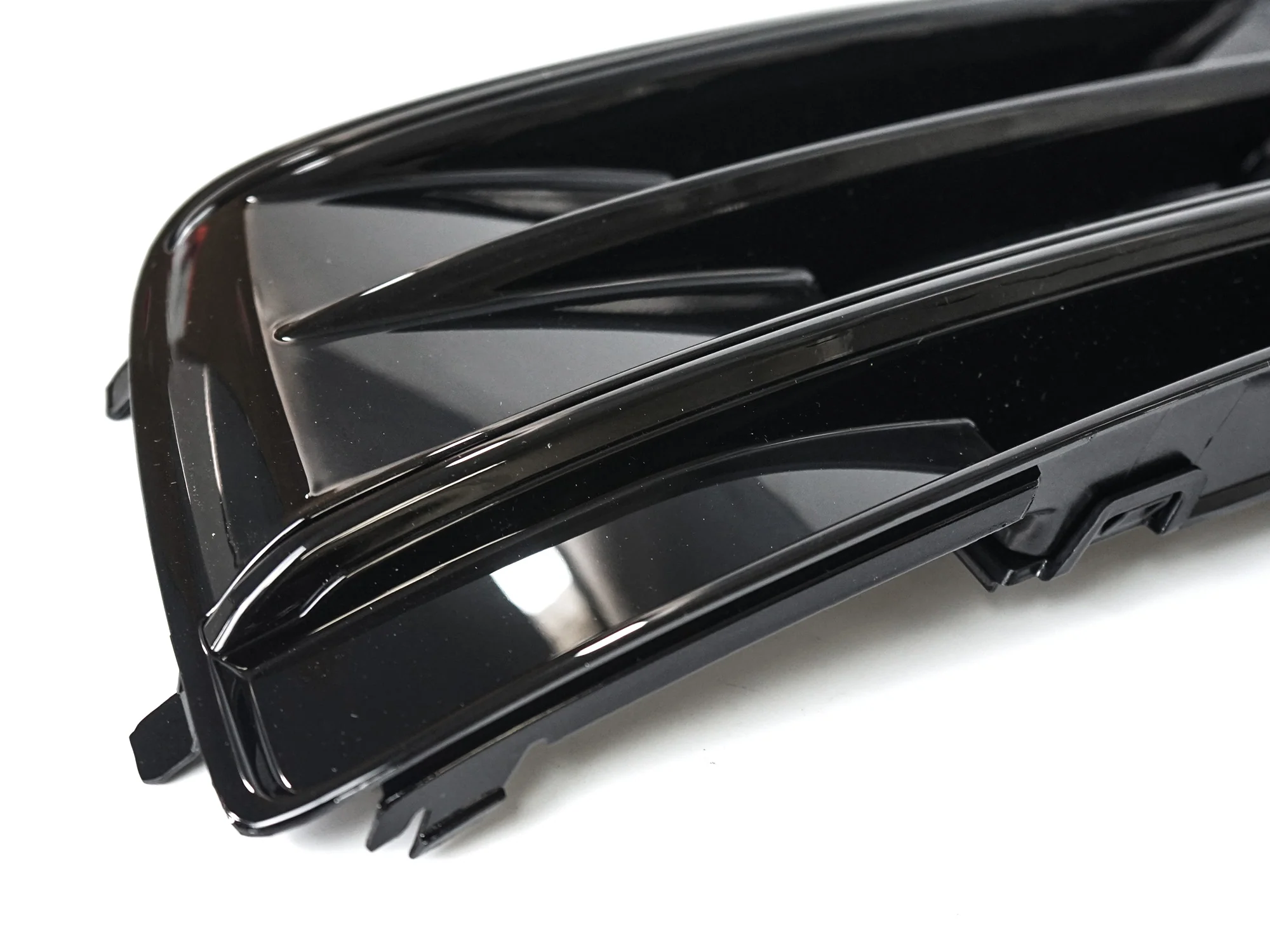 Fit For 2018 2019 2020 Audi Q5 Front Bumper Fog Light Grille Covers Gloss Black LH+RH - Image 8
