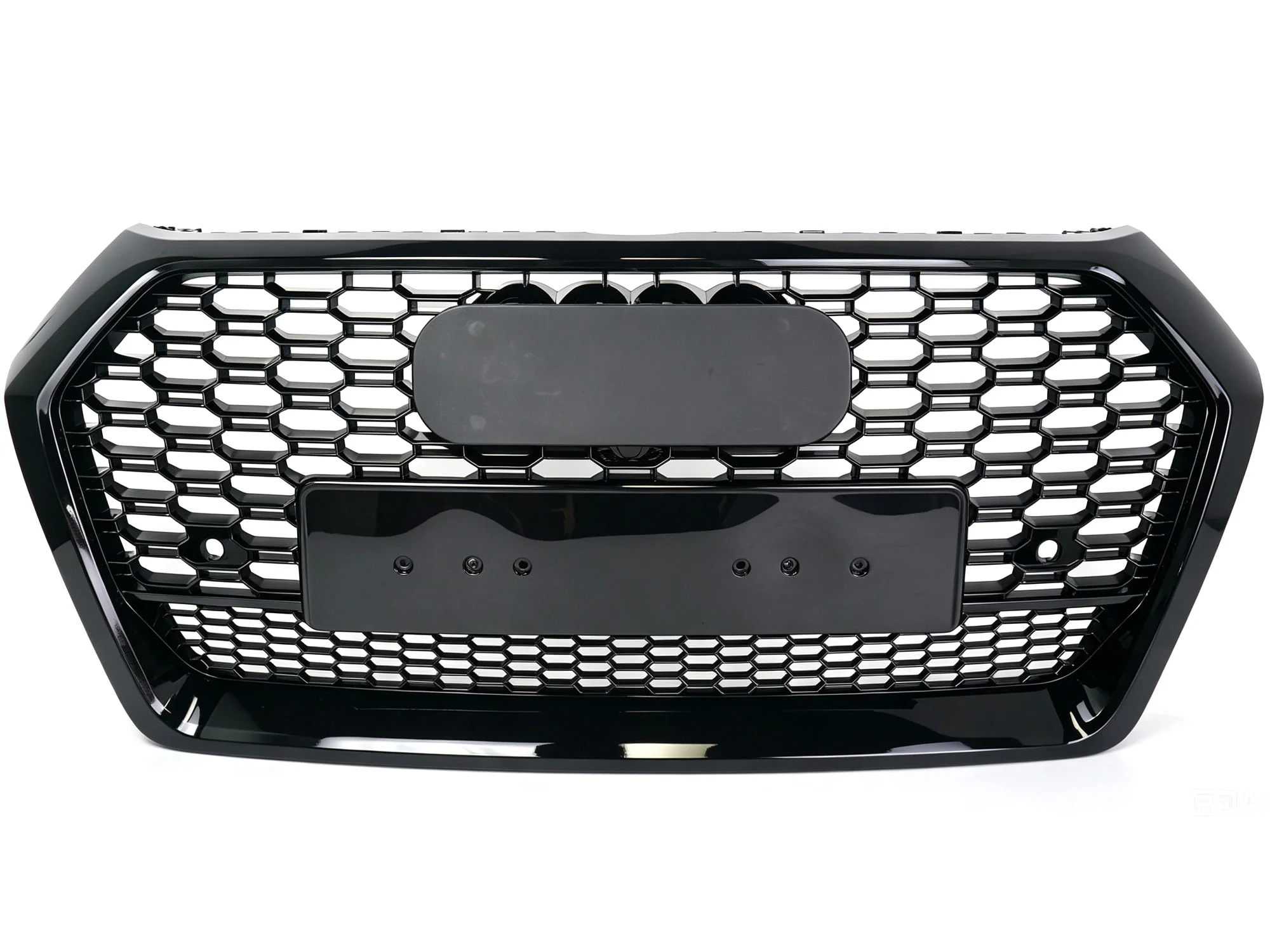 For Audi Q5 Non S-line 2018-2020 Gloss Black Front Honeycomb Mesh Grill+Fog Lamp Cover Bezels - Image 7