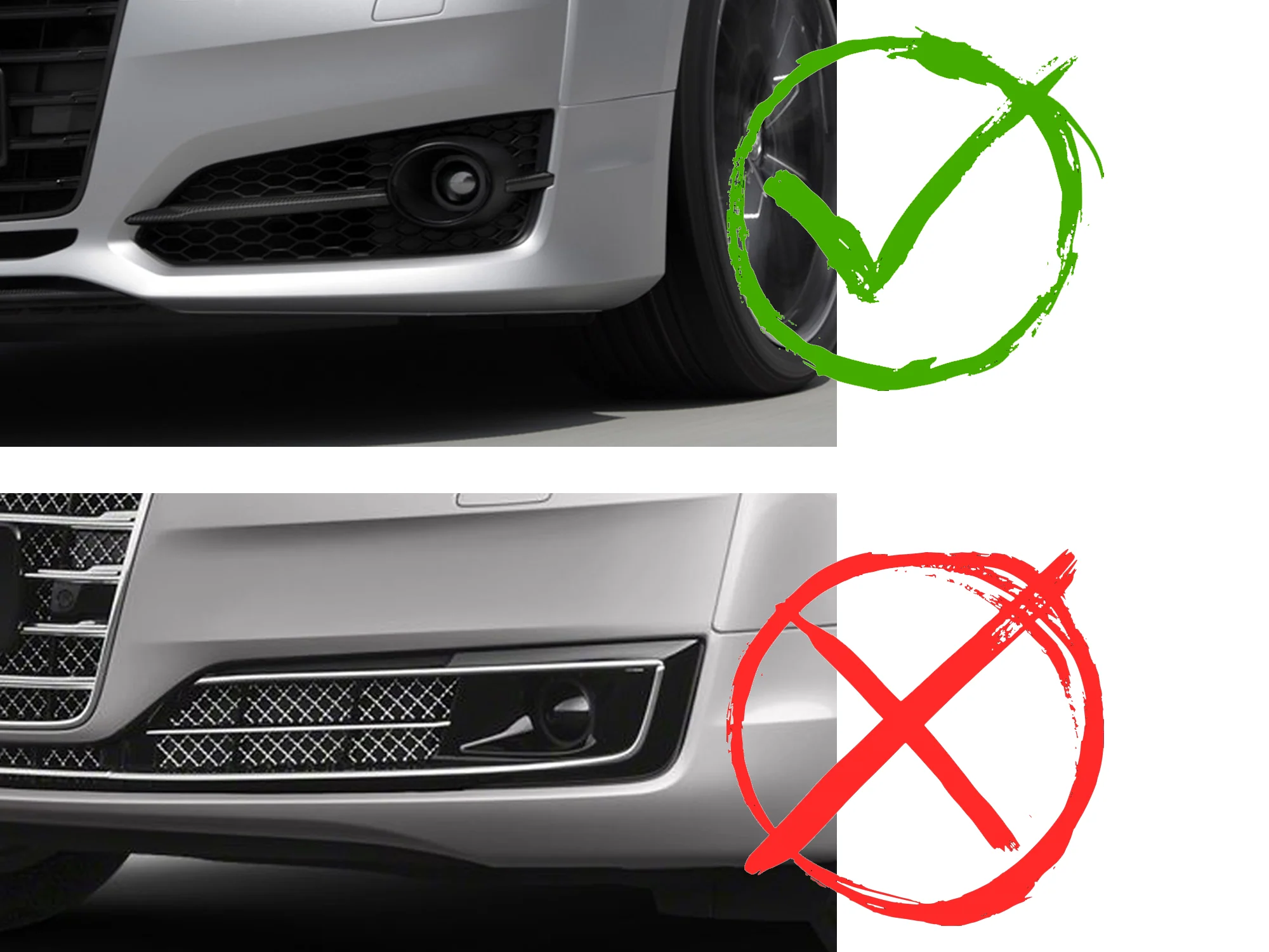 Pair For 2015-2018 Audi S8 A8 Front Left+Right Fog Light Covers 4H0-807-679-AB-3FZ - Image 4