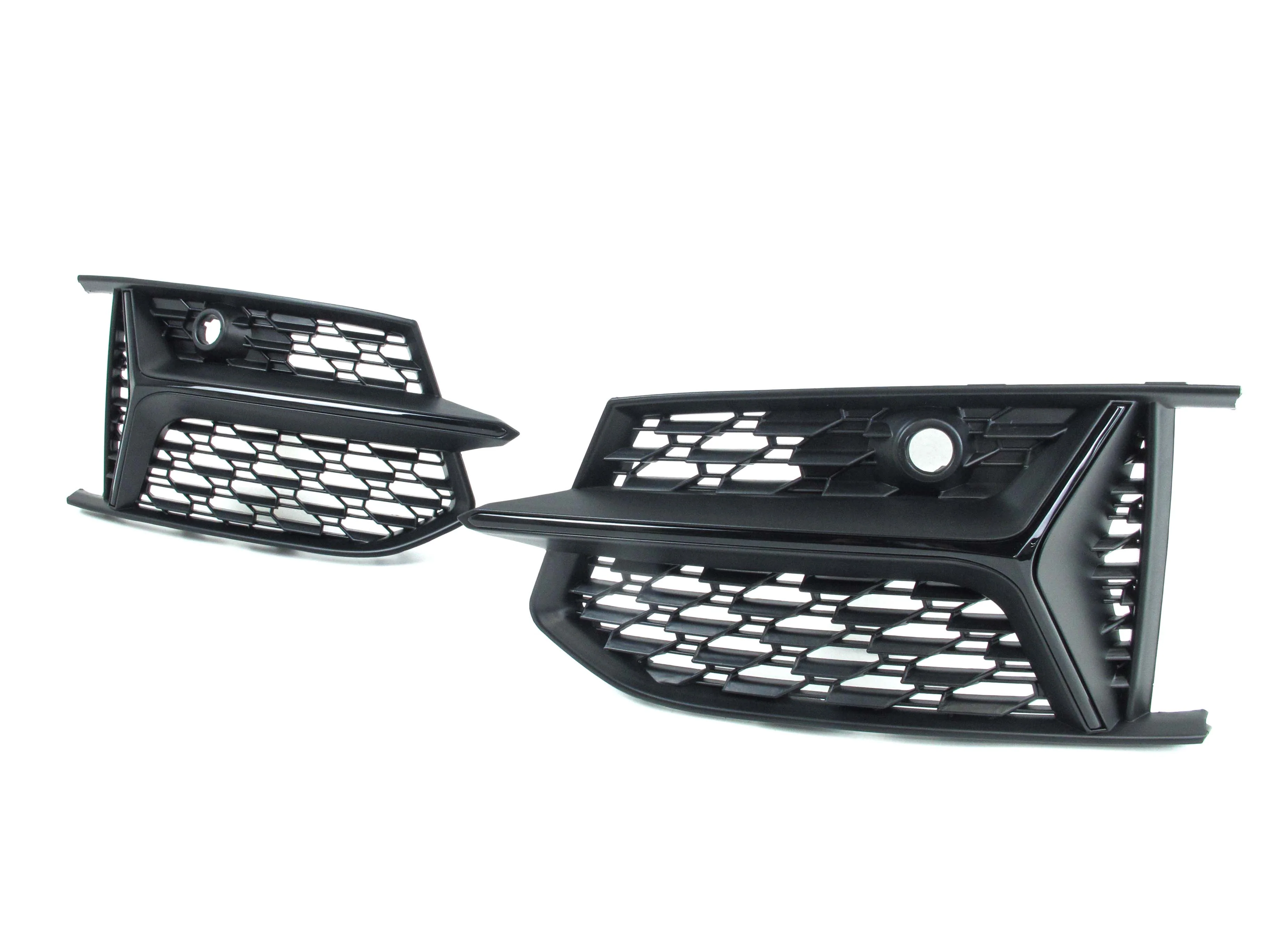 Pair L+R Honeycomb Fog Light Grille Cover Bezels For AUDI A6 C8 S-line S6 2019-2025 - Image 6