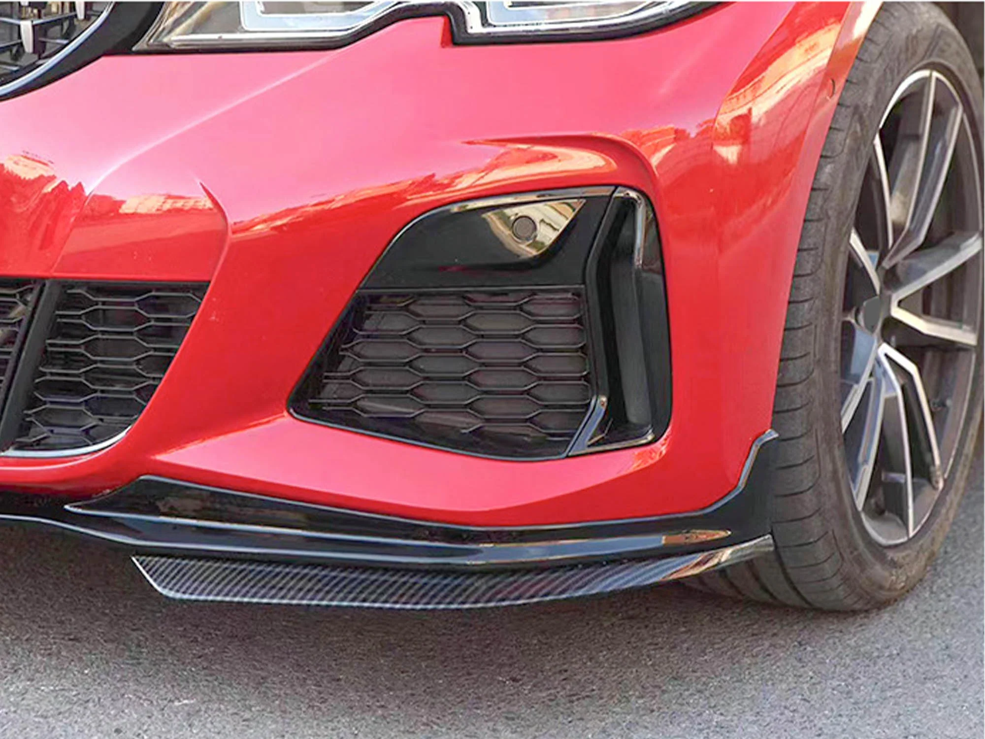 Front Bumper Side Grill Trims Black For BMW 3-Series G20 G21 M340i 2019-2022 - Image 2