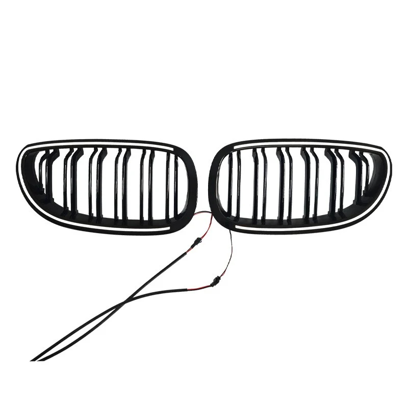 For BMW 5 Series E60 2004-2009 LED Front Bumper Grille Bumper Grill Radiator Gloss Black - Image 2