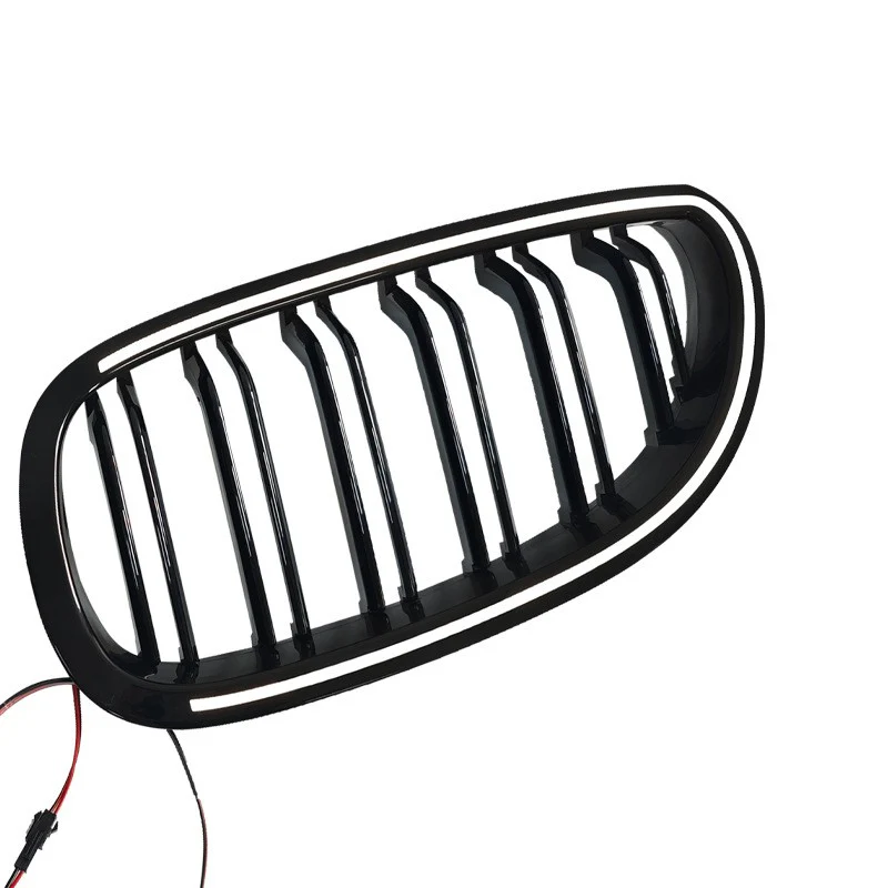 For BMW 5 Series E60 2004-2009 LED Front Bumper Grille Bumper Grill Radiator Gloss Black - Image 5