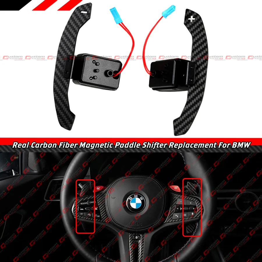 For BMW G20 G22 G87 G80 G82 F95 Carbon Fiber Replacement Magnetic Paddle Shifter - Image 2
