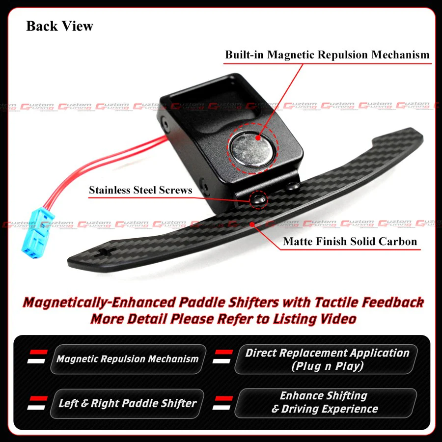 For BMW G20 G22 G87 G80 G82 F95 Carbon Fiber Replacement Magnetic Paddle Shifter - Image 5