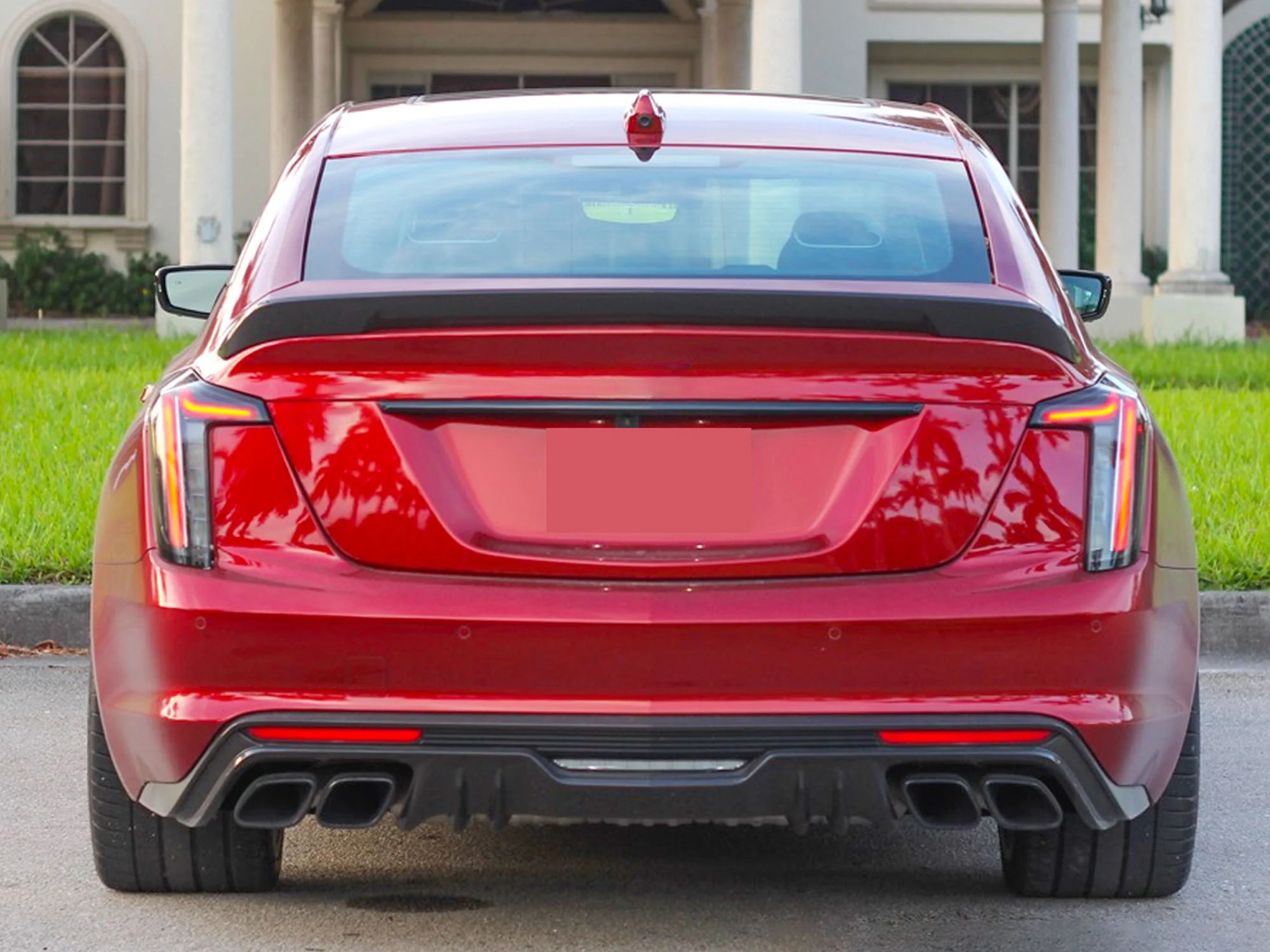 For 2020-2024 Cadillac CT5 NON-V Rear Dual Exhaust Muffler Tail Pipes Tip Black - Image 2