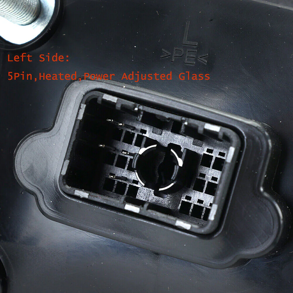 For Chevy Silverado Sierra 2019-2022 2023 Black Pair Side Mirror Power Heated - Image 12