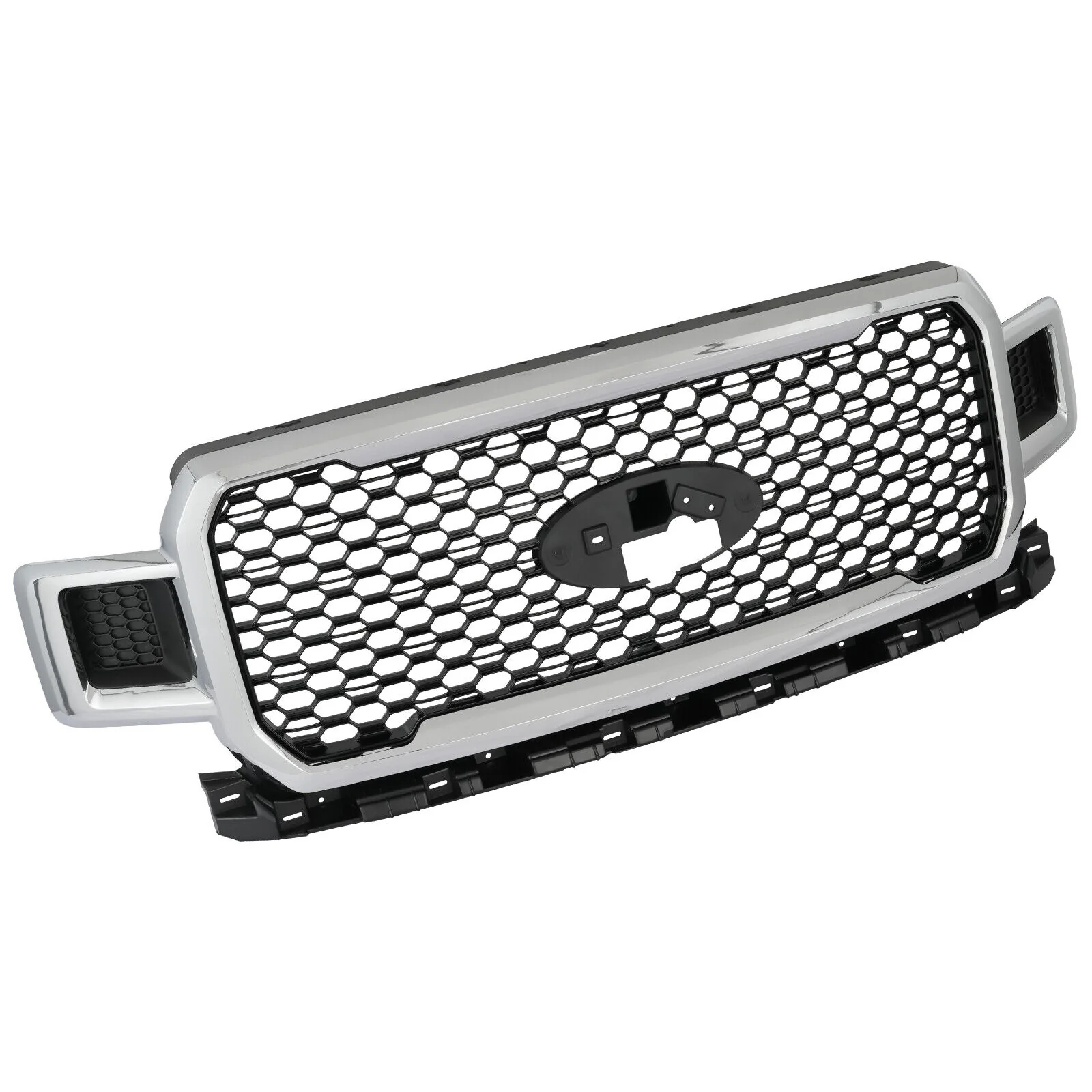 For Ford F-150 F150 2018-2020 Front Bumper Grille Grill Assembly Chrome+Black - Image 2
