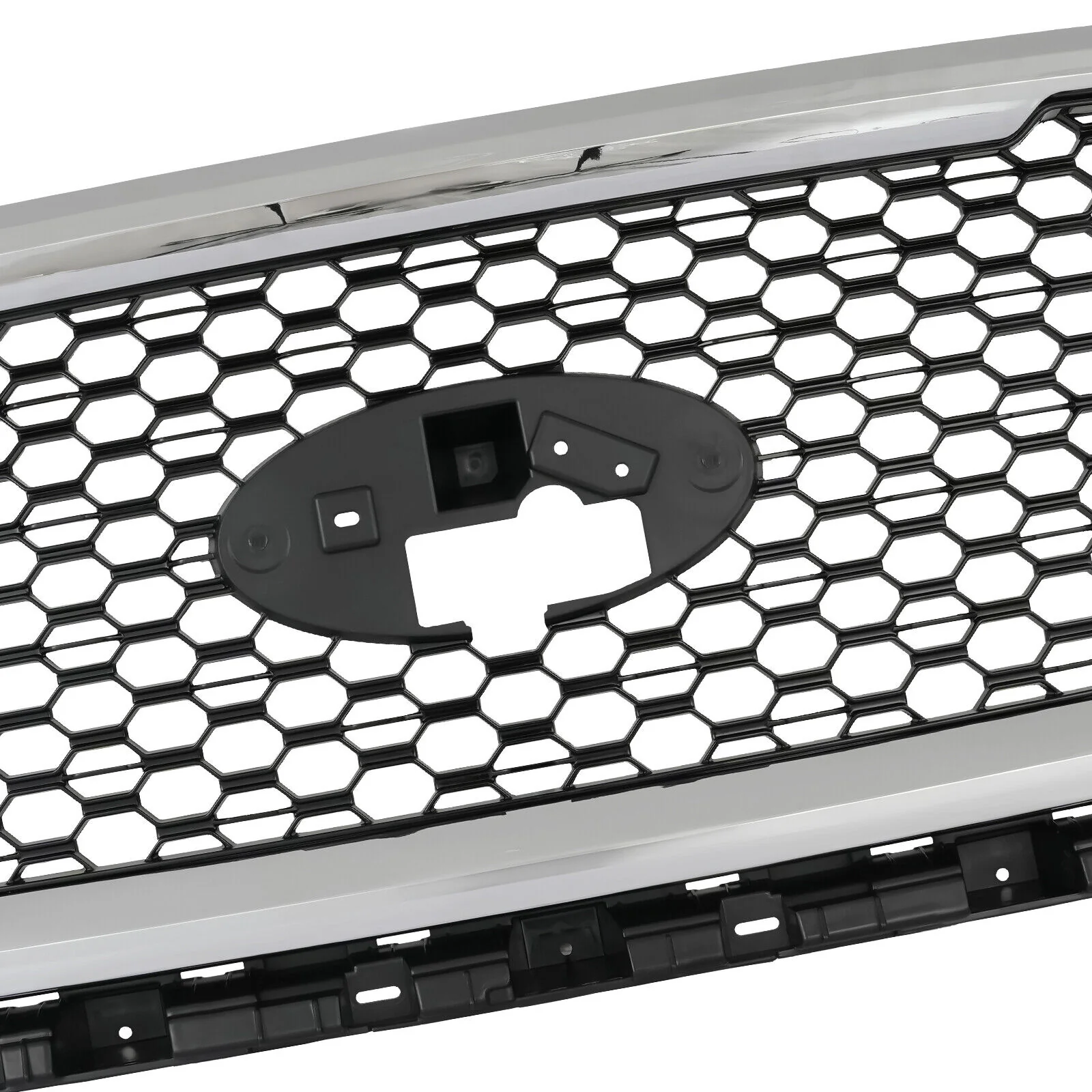 For Ford F-150 F150 2018-2020 Front Bumper Grille Grill Assembly Chrome+Black - Image 5