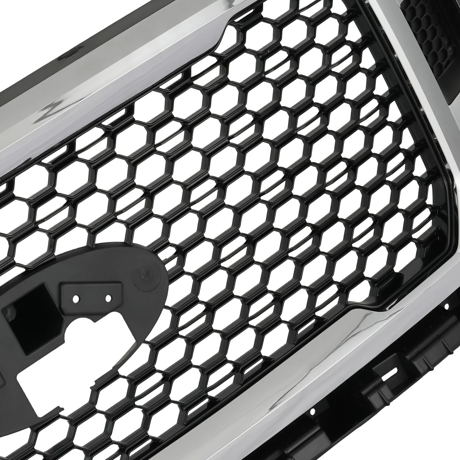 For Ford F-150 F150 2018-2020 Front Bumper Grille Grill Assembly Chrome+Black - Image 7