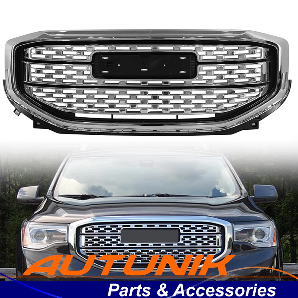 For GMC Acadia Denali 2017 2018 2019 Front Upper Bumper Grille Chrome 84378394