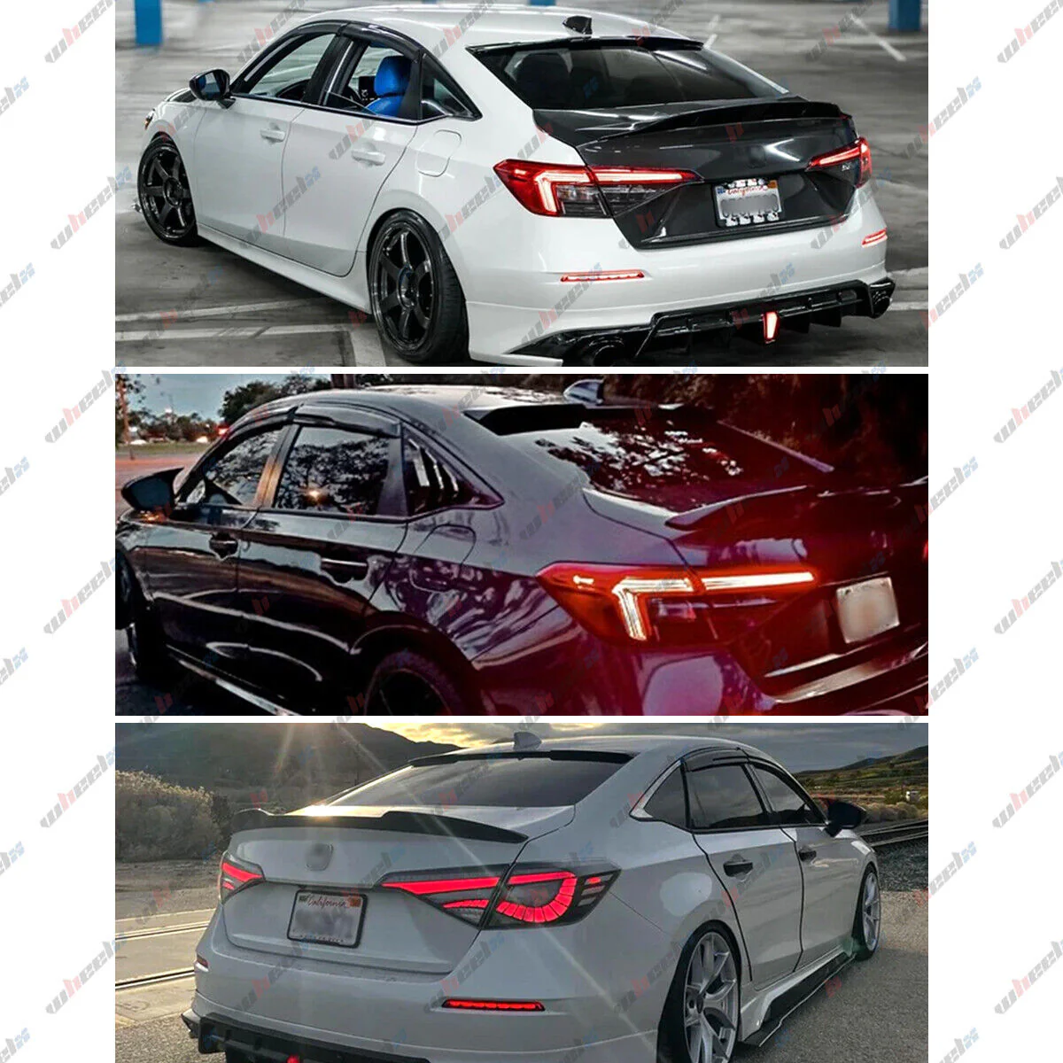 For Honda Civic Sedan 11th 2022-2026 Gloss Black Sport Rear Window Roof Spoiler Wing - Image 2