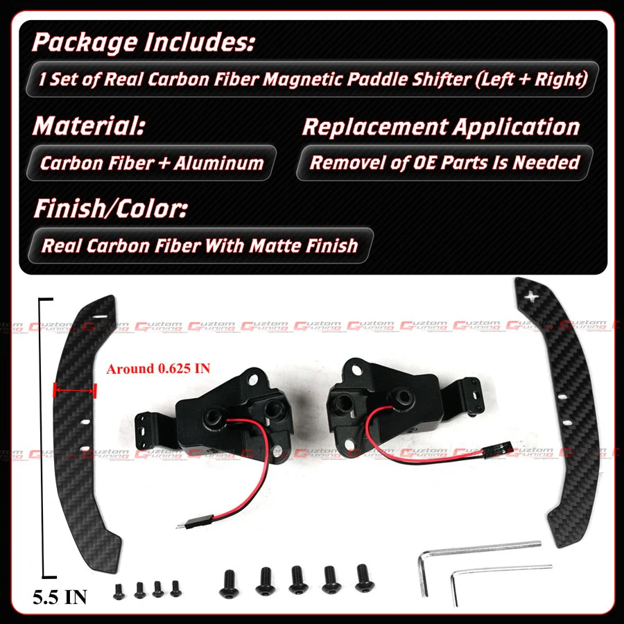 For 2014-2026 Lexus IS350 IS300 RC350 RC F Carbon Fiber Magnetic Paddle Shifter - Image 4
