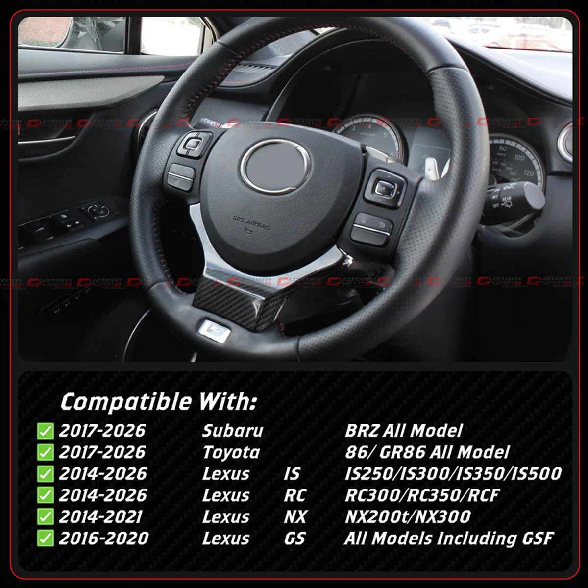 For 2014-2026 Lexus IS350 IS300 RC350 RC F Carbon Fiber Magnetic Paddle Shifter - Image 9