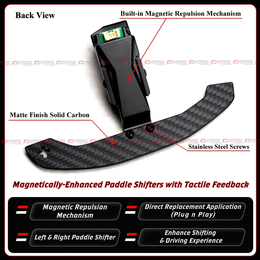 For Lexus RX UX LS RZ Toyota Camry Corolla Carbon Fiber Magnetic Paddle Shifter - Image 4