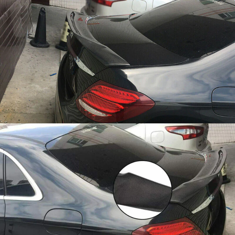 For 2017-2023 Mercedes E-Class W213 Sedan E63 Carbon Fiber Look Trunk Spoiler Wing - Image 4
