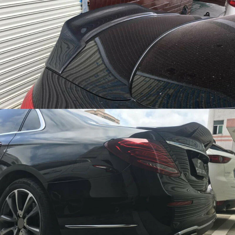 For 2017-2023 Mercedes E-Class W213 Sedan E63 Carbon Fiber Look Trunk Spoiler Wing - Image 5
