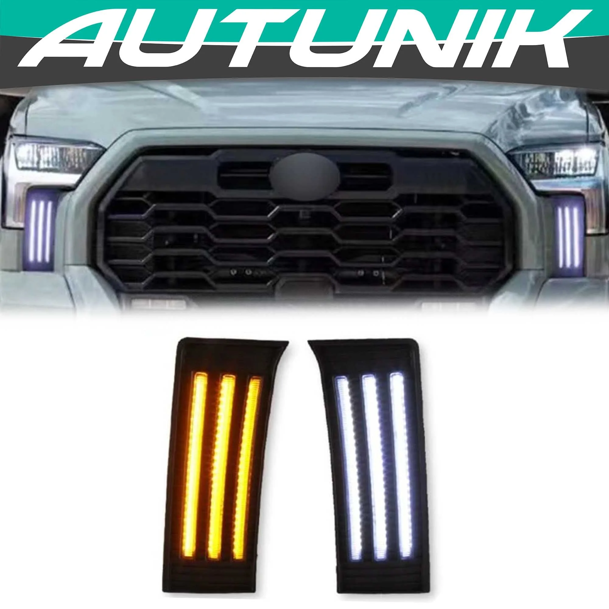 Daytime Running Light Front Fog Lamp Turn Signal DRL for Toyota Tundra 2022-2024