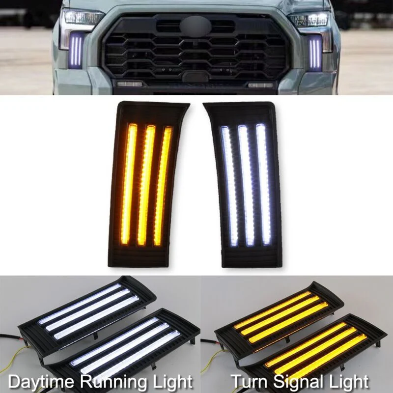 Daytime Running Light Front Fog Lamp Turn Signal DRL for Toyota Tundra 2022-2024 - Image 4