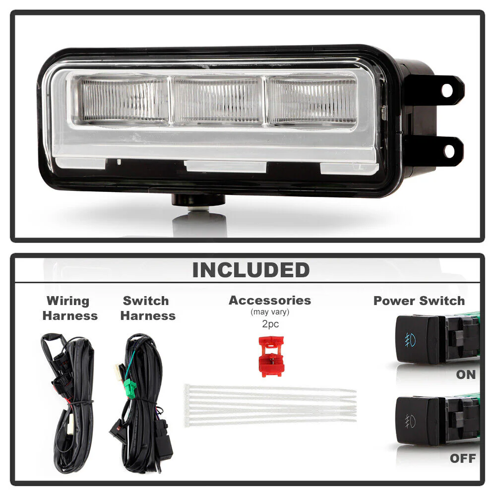 For 2022-2024 Toyota Tundra Bumper LED Fog Lights Driving Lamps Pair Left+Right - Image 5