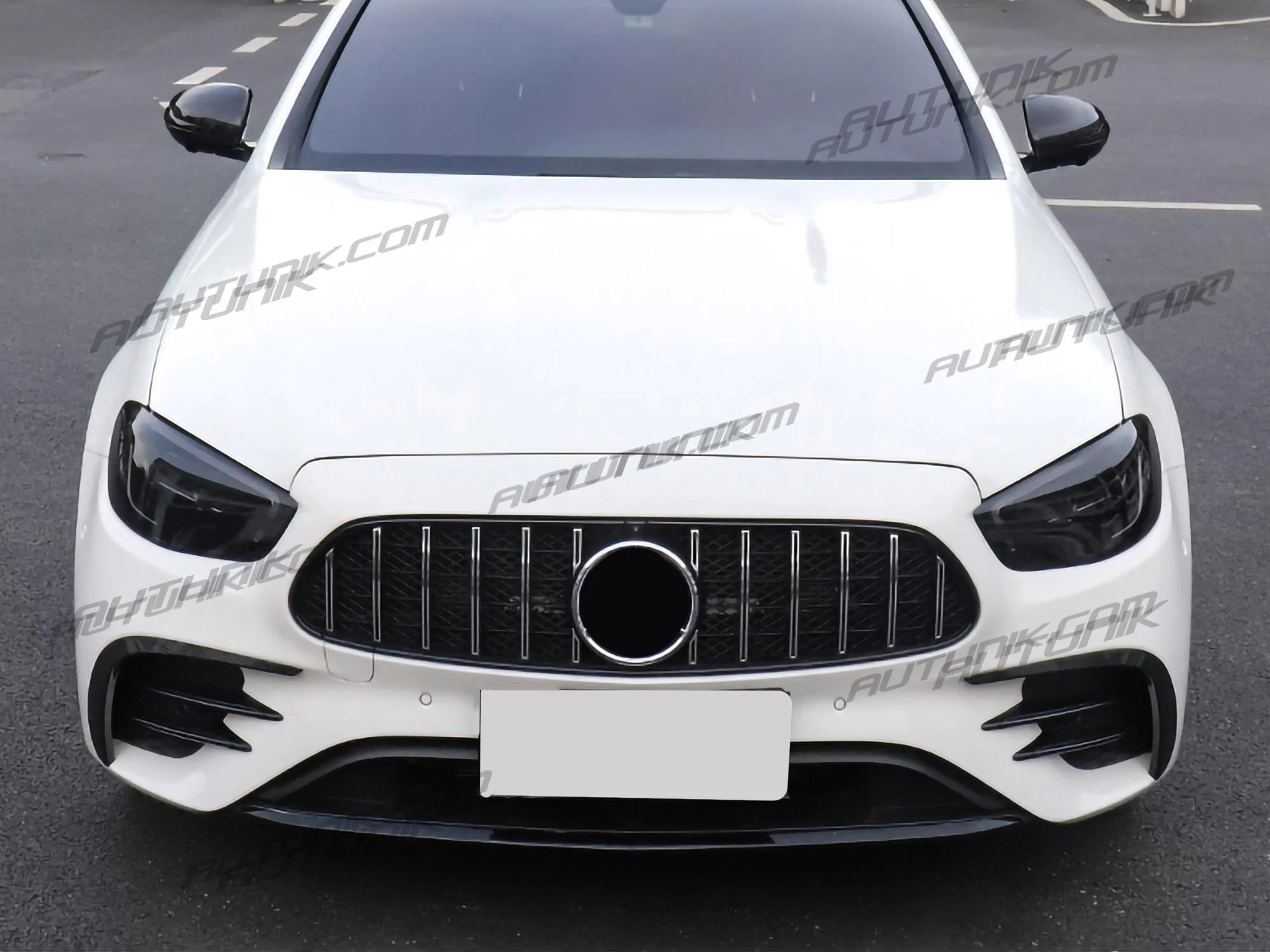 Front Splitter Molding Trims & Fog Light Cover For Mercedes W213 Facelift LCI E350 E450 AMG 2021 2022 - Image 4