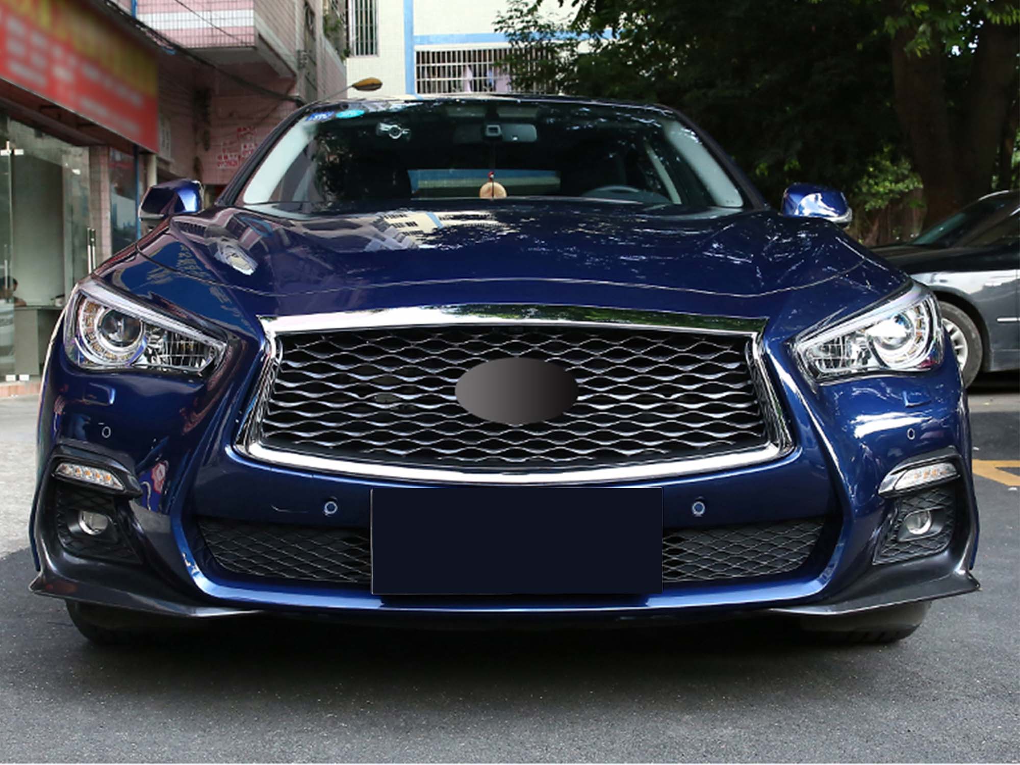 Chrome Front Bumper Upper Grill For Infiniti Q50 2014-2017 - Image 2