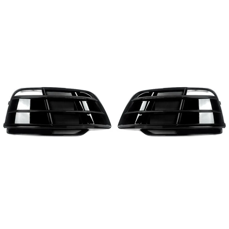 Gloss Black Front Fog Light Grill Cover Bezel Fits For Audi Q5 S-Line 2018-2020 - Image 3