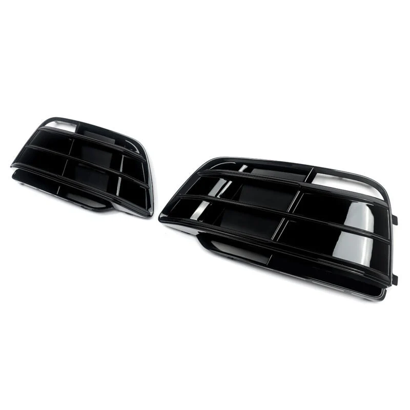 Gloss Black Front Fog Light Grill Cover Bezel Fits For Audi Q5 S-Line 2018-2020 - Image 4