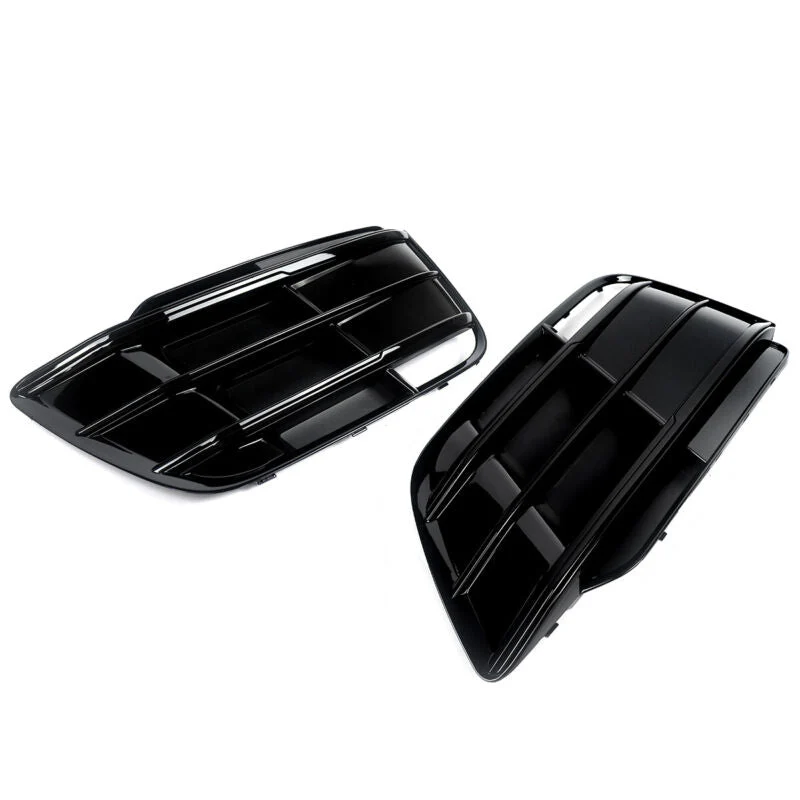 Gloss Black Front Fog Light Grill Cover Bezel Fits For Audi Q5 S-Line 2018-2020 - Image 9
