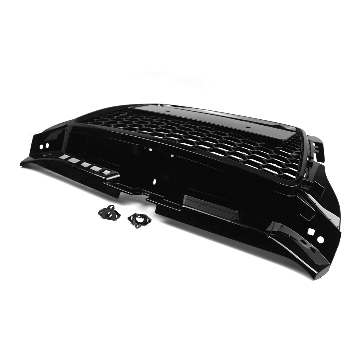 Front Bumper Grille Gloss Black Honeycomb Mesh Grill For Audi A3 S3 8P 2009-2012 - Image 6