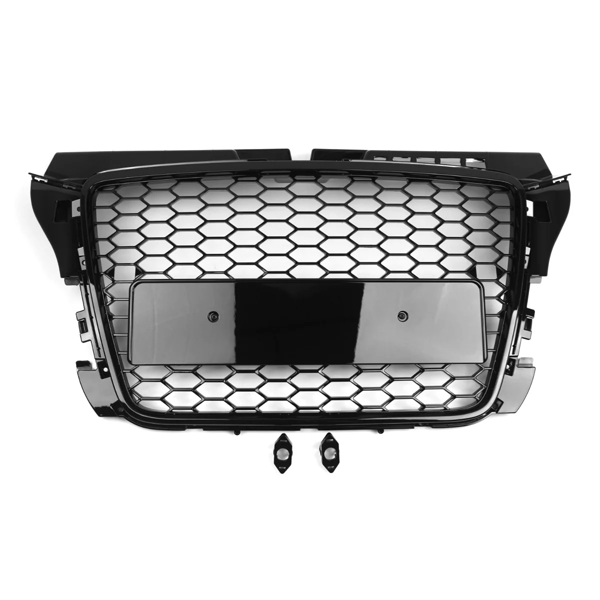Front Bumper Grille Gloss Black Honeycomb Mesh Grill For Audi A3 S3 8P 2009-2012 - Image 8