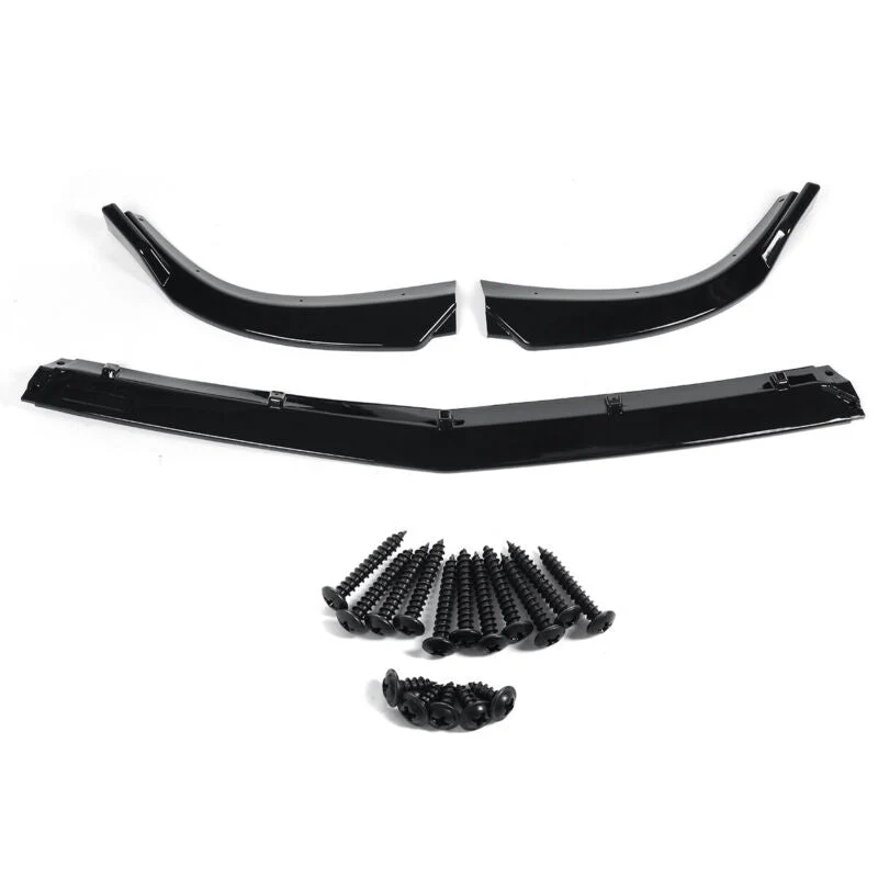 3PCS Gloss Black Front Splitter Lip Spoiler for Mercedes W204 AMG Sport 2012-2014 - Image 3