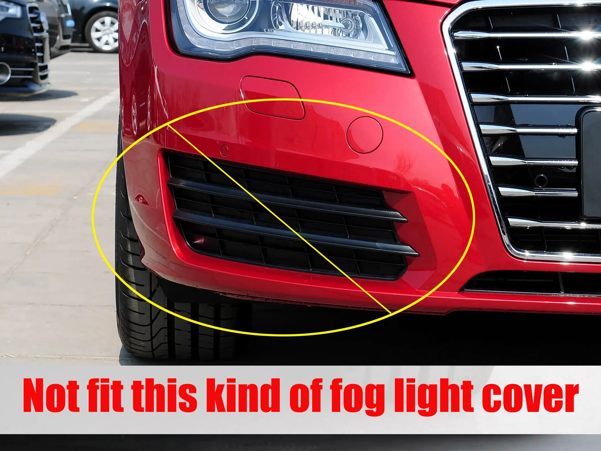 Left+Right Front Bumper Lower Fog Light Cover Grille for Audi A7 S-Line / S7 2012–2015 - Image 4