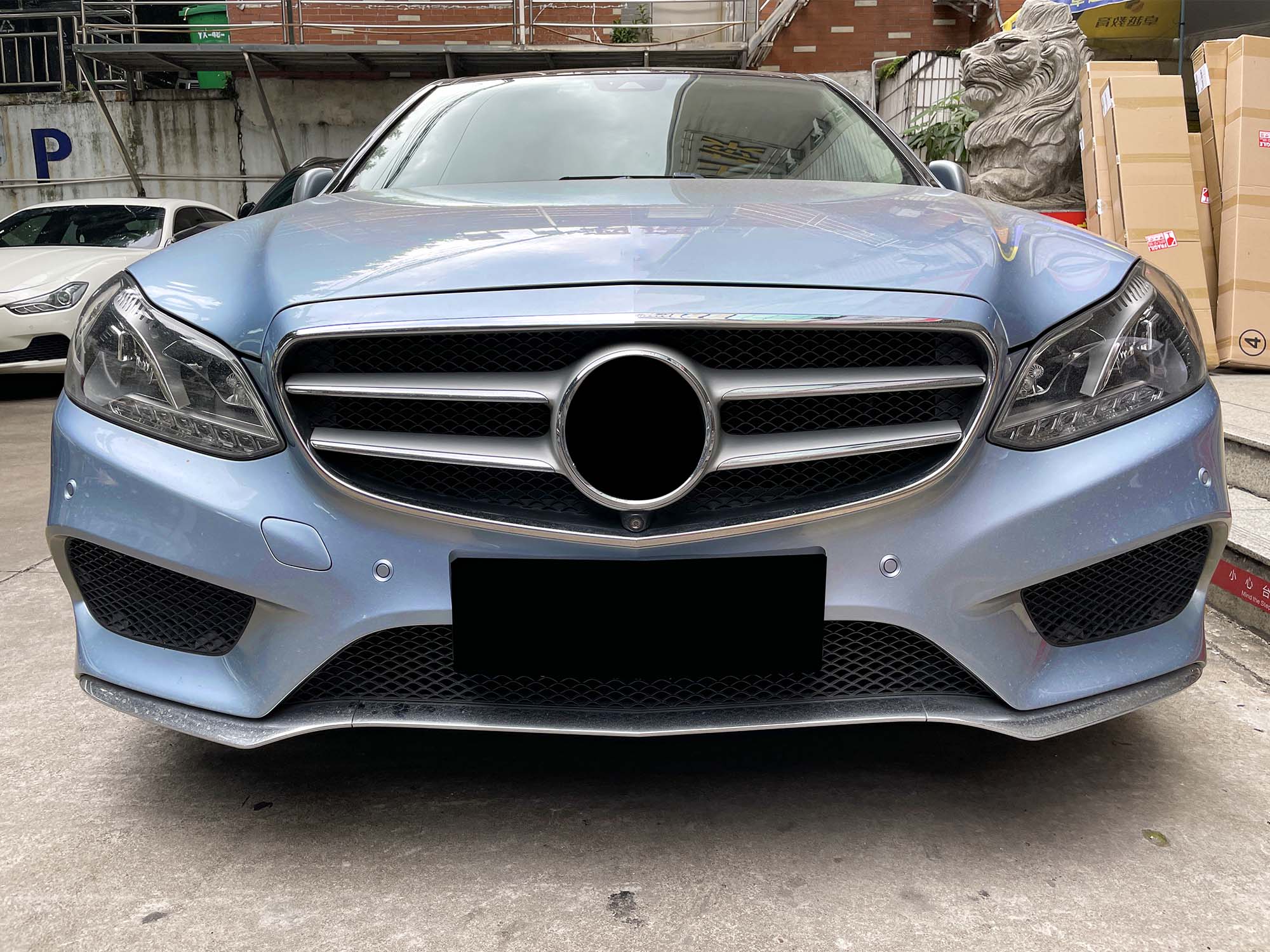 3pcs Chrome Front Bumper Grill Molding Trim For Mercedes W212 E350 Sedan 2014 2015 2016 - Image 3