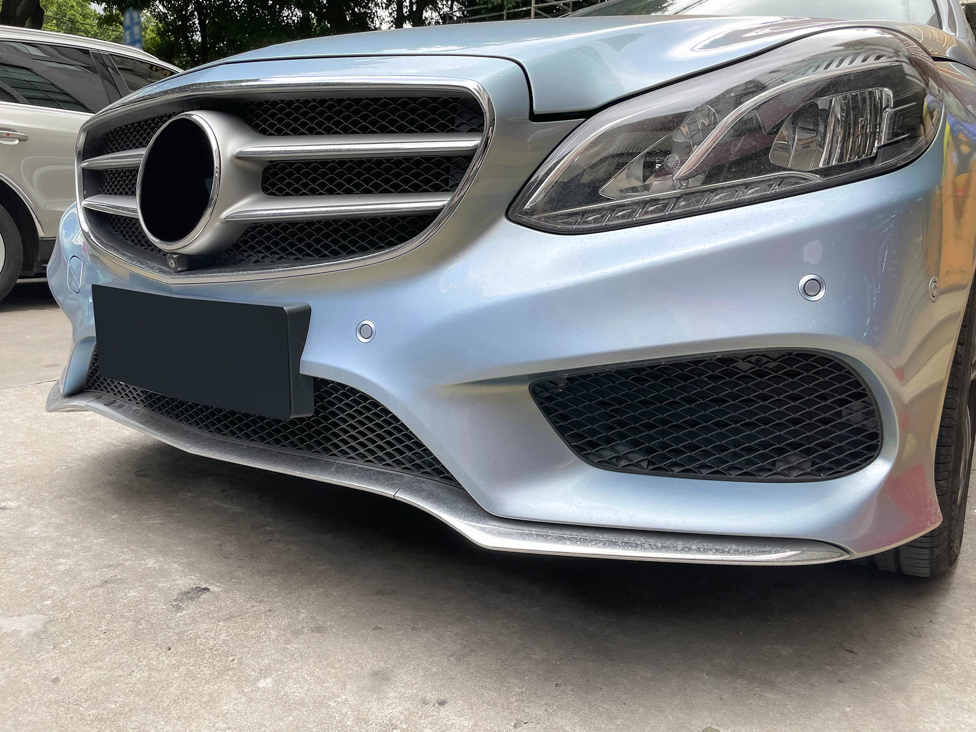 3pcs Chrome Front Bumper Grill Molding Trim For Mercedes W212 E350 Sedan 2014 2015 2016 - Image 4